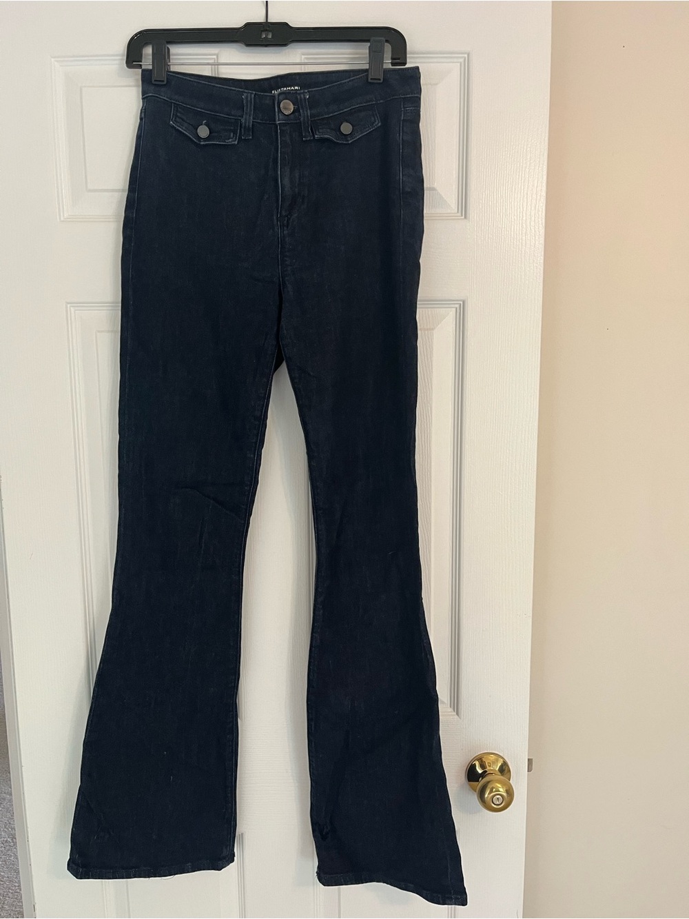 Elie Tahari Dark Wash Flare Jeans